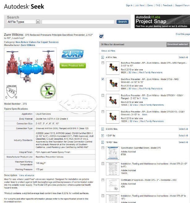 autodesk seek webpage